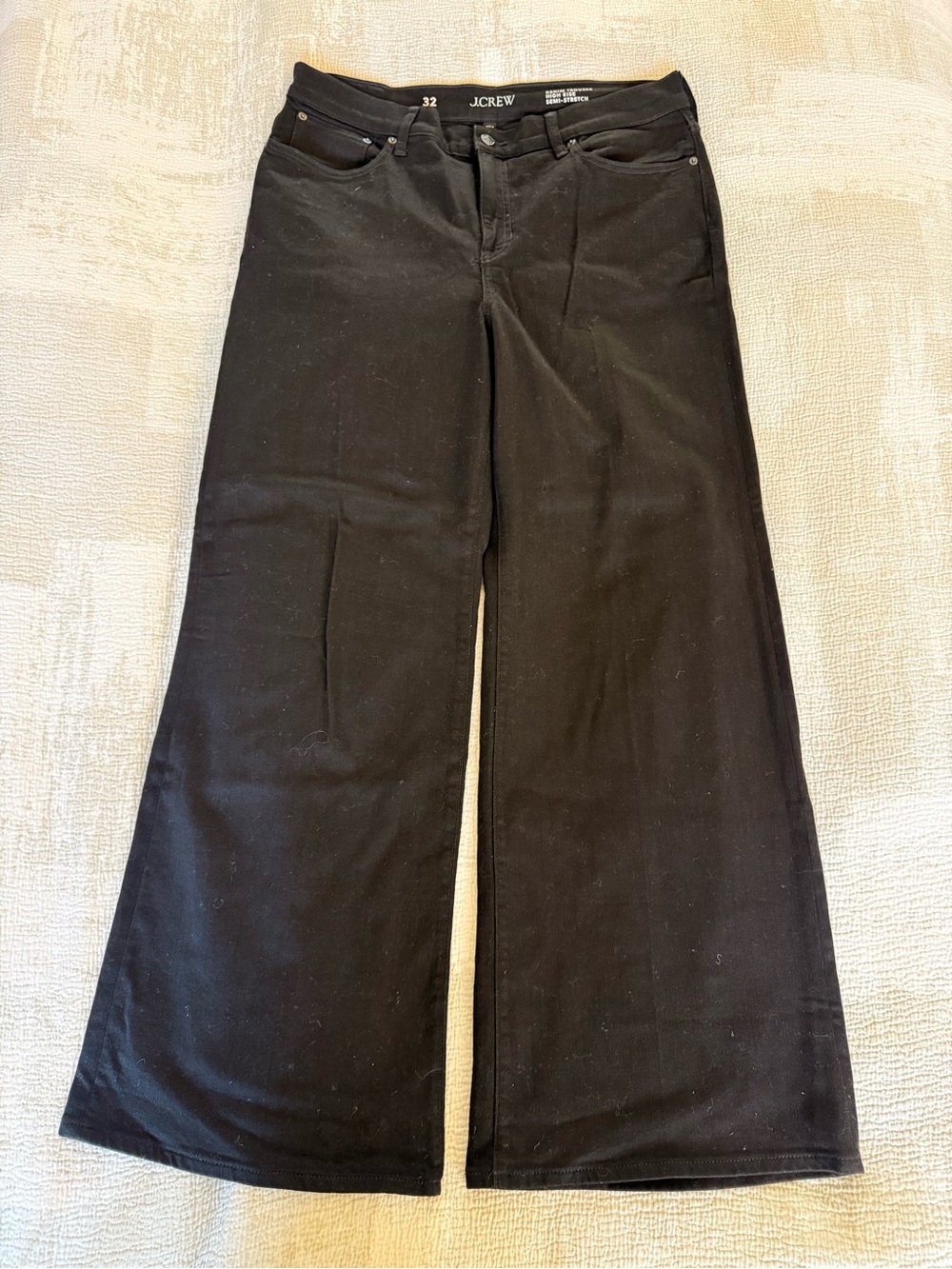 J. Crew Black Wide-Leg Flare Jeans
